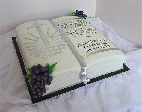 Bible Shaped Confirmation Cake