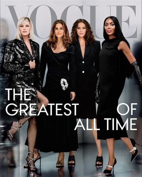 90s Cult Supermodels Linda Evangelista Cindy Crawford Christy Turlington And Naomi Campbell