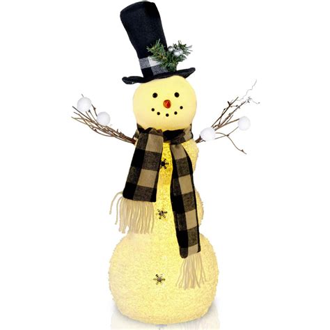 Light Up Snowman Figurine Christmas Decorations for Home Indoor Decor ...