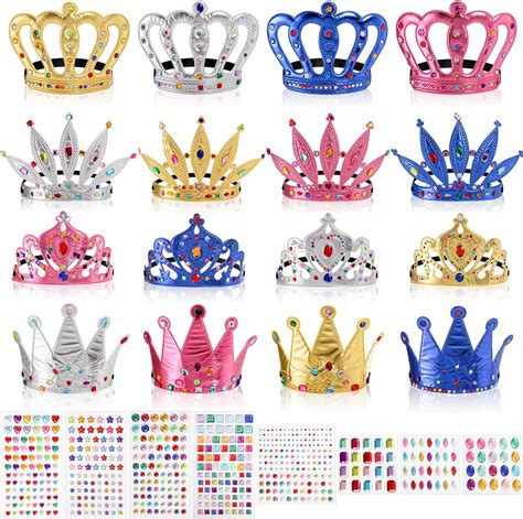 Frcctre Pcs Foam Crowns Set Foam Princess Tiaras Make Your Own