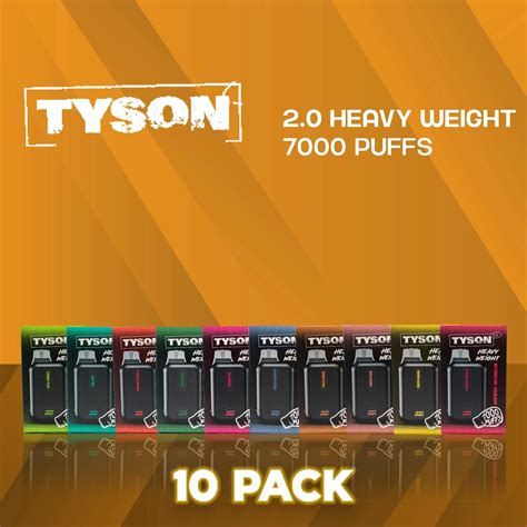 Tyson 2 0 Heavy Weight Disposable Vape 10 Pack Smokers World Woh