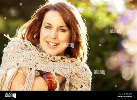 Portrait Blond Scandinavian Mature Woman Hi Res Stock Photography And
