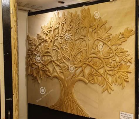 Smooth Sandstone Tree Work Stone Mural For Wall Cladding At Rs Sq