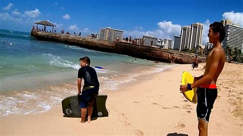 Queens Beach At Waikiki Beach Great Boogie Boarding Body Surfing