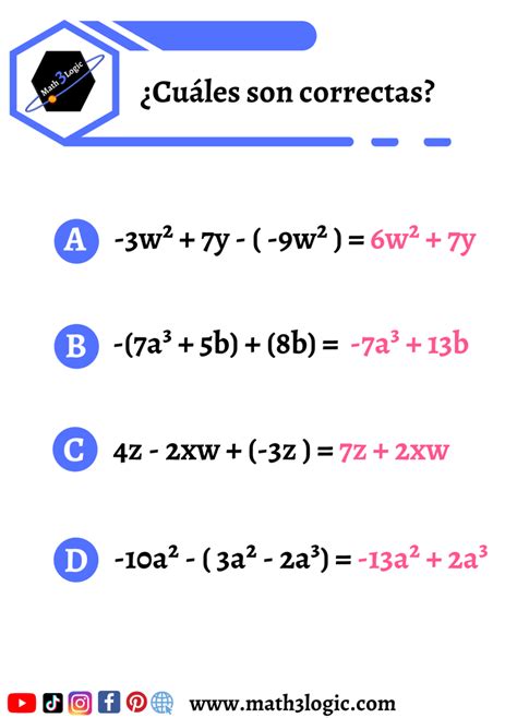 Suma Y Resta De Polinomios Ejercicios De Algebra Explicados Paso