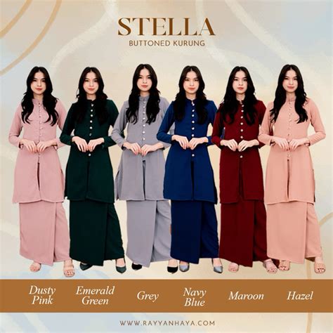 Sale Rm Rayyan Haya Stella Buttoned Kurung Ironless Nursing