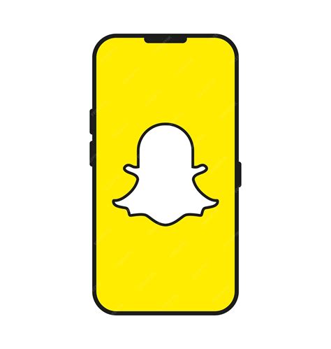 Premium Vector | Social media snapchat icon on the phone.vector