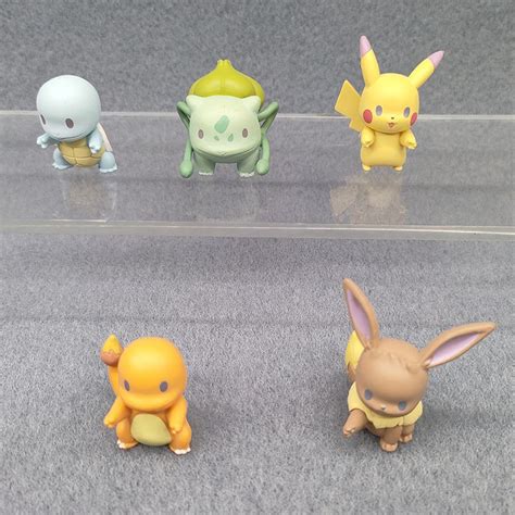 5 件套 3 5 厘米動漫口袋妖怪公仔皮卡丘伊布 Bulbasaur Charmander Squirtle Q 版 蝦皮購物