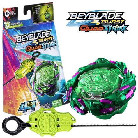 Beyblade C Lançador Burst QuadStrike Pião Chain Kerbeus K8