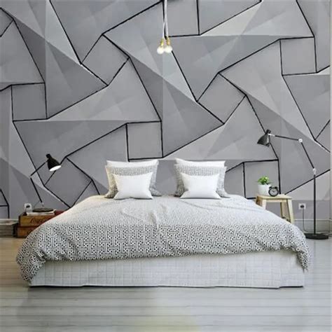 Modern 4D Wall Papers for Walls Cement Silk Cloth Wallpapers ...