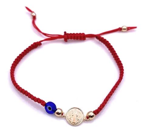 Pulsera Ajustable De San Benito Hilo Rojo Kabbalah Toda Envío gratis