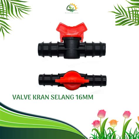 Valve Kran Selang 16mm Konektor Stop Kran Keran Connector Barb Valve