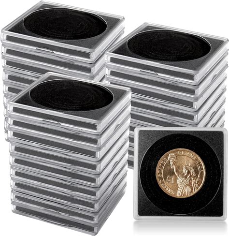 Wexpw Silver Dollar Coin Holder 40 Pack 2x2inch 5 Sizes