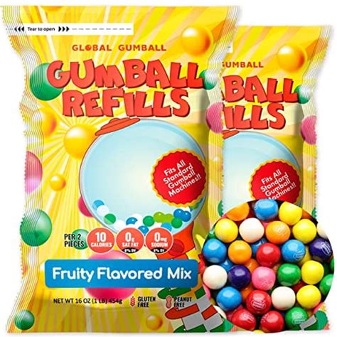 2 Packs Mini Gumballs 05 Inch 13mm Bubble Gum Balls For Gumball