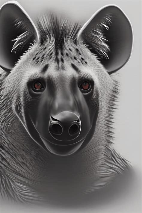 Pencil Drawing of a Hyena Hyper Realistic Intricate Detail · Creative ...