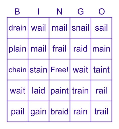 ai word bingo Card