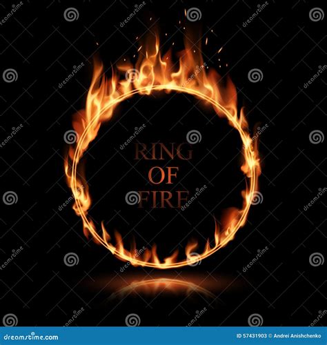 Fire Ring Realistic Burning Fiery Circus Circle Hot Hoop Warm Fire Blazing Effect Red Flaming