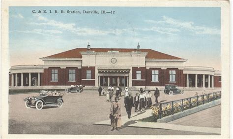 Towns and Nature: Danville, IL: 1917 C&EI Depot and Danville Hill DH Tower: C&EI vs. NYC/P&E