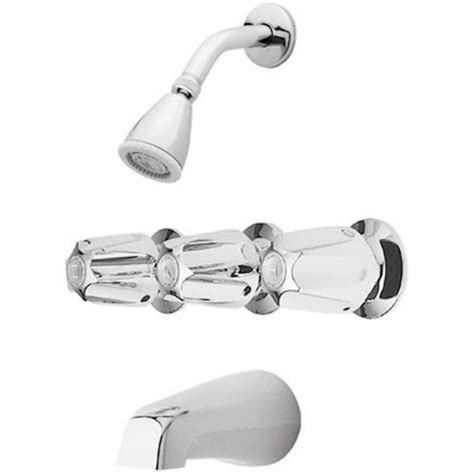 Pfister 3 Handle Bath Shower Faucet In Polished Chrome The Home Depot