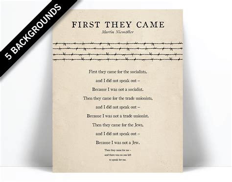 First They Came Then They Came for Me Art Print Martin - Etsy Canada