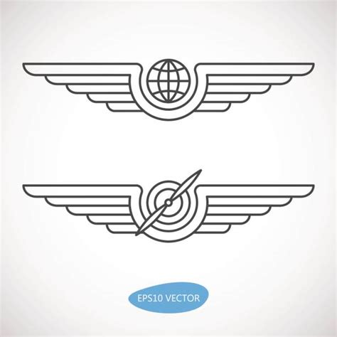 Pilot Wings Illustrations Royalty Free Vector Graphics And Clip Art Istock