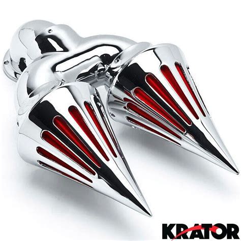 Chrome Dual Spike Air Cleaner Kits Intake Filter For Harley Davidson Cv