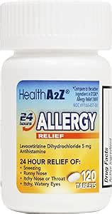 Amazon Healtha Z Allergy Relief Levocetirizine Dihydrochloride