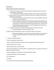 BSBHRM602 Assessment 2 Docx Assessment 2 Written Question And Answer