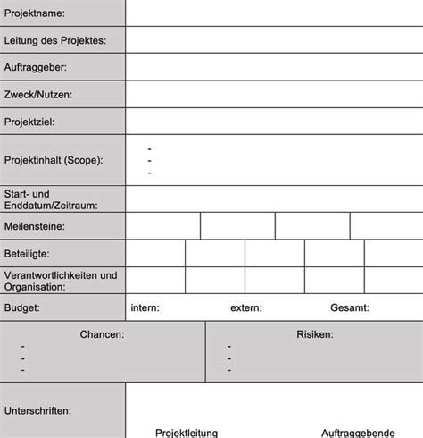 Projektsteckbrief Kompakte Zusammenfassung Ihres Projekts