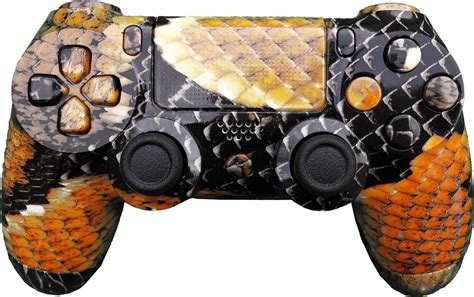 Sony Ps Playstation Dual Shock Gold Dragon Scale Hydro Dipped