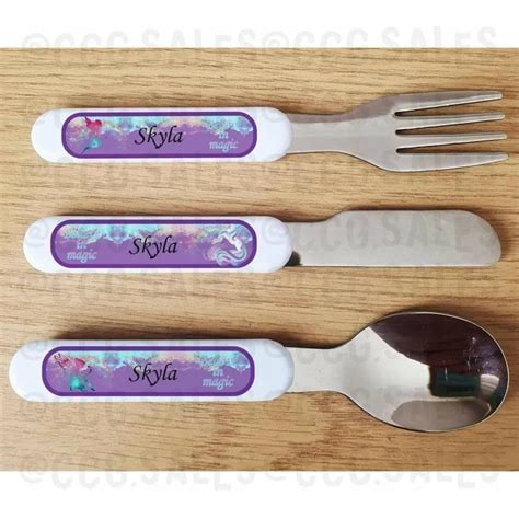 Personalised Childrens Cutlery Set Toddler Cutlery Weaning Etsy