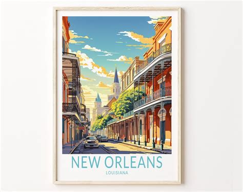 New Orleans Travel Poster New Orleans Poster Print New Orleans Custom