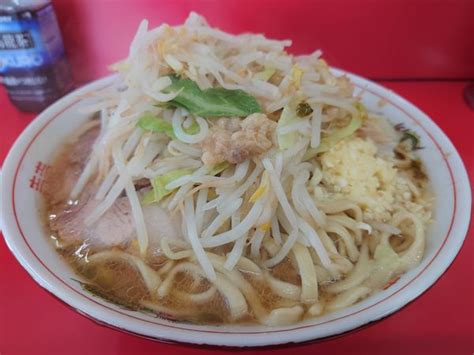 『小ラーメン750円（ヤサイちょい増し、ニンニク、アブラ）』ラーメン二郎 ひたちなか店のレビュー ラーメンデータベース