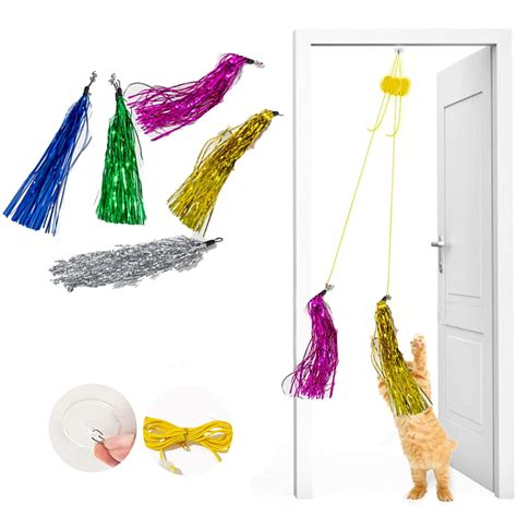 Feelers Cat Feather Toys, Interactive Cat Toys for Indoor Cats, Hanging ...