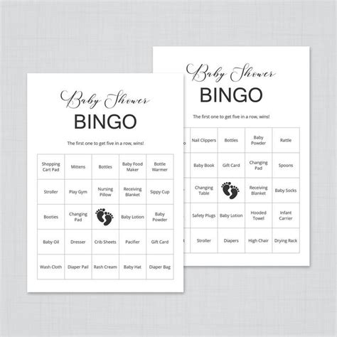 60 Prefilled Baby Bingo Cards Gender Neutral Baby Shower Etsy Artofit