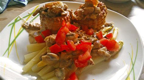 Spargel Mit Puten Pilz Ragout Von Lydia Chefkoch De