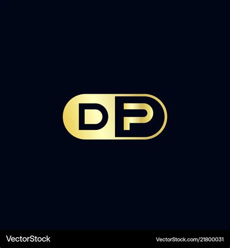 Initial Letter Dp Logo Template Design Royalty Free Vector