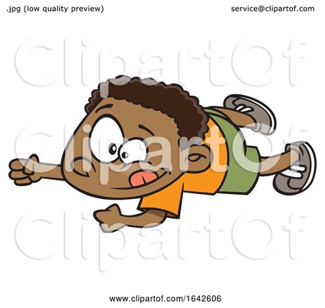 Cartoon Black Boy Doing An Army Crawl By Toonaday 1642606