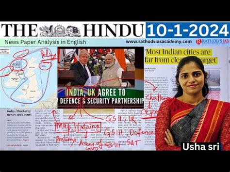 10th January 2024 The Hindu Analysis Video Lecture Daily Hindu