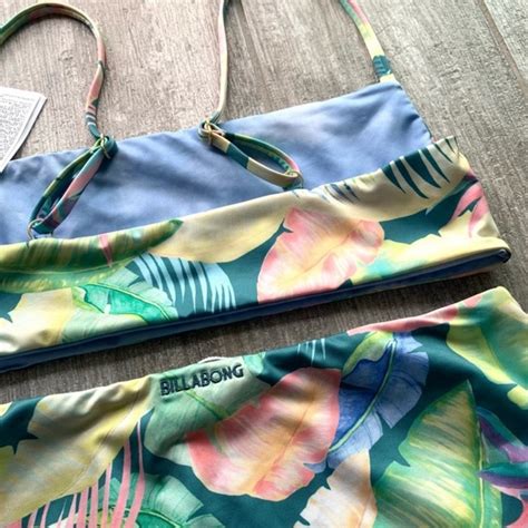 Billabong Swim Billabong Rides And Tides Reversible Bralette Hi Retro Bikini Set Poshmark