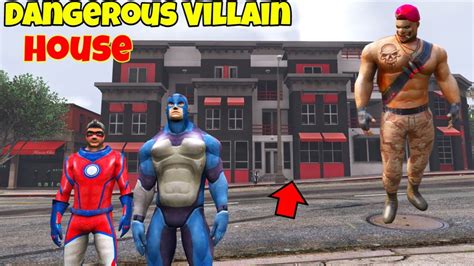 Rope Hero Found Dangerous Villain House In Gta V Rope Hero Vice Town