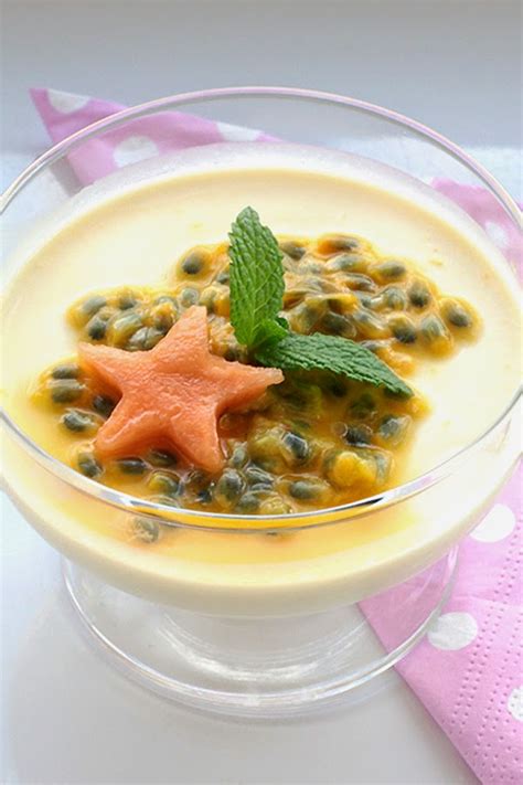 Honey And Greek Yoghurt Panna Cotta With Passionfruit