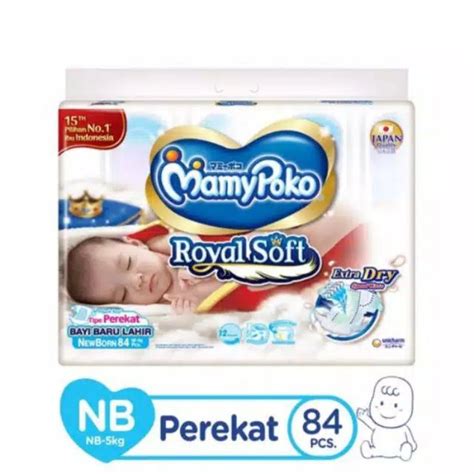 Jual Popok Mamy Poko Newborn Tape Royal Soft 84 Extra Dry Shopee