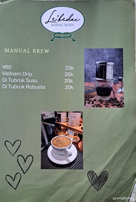 Selalu Diperbarui Menu Lekedai Kedai Kopi Tomang