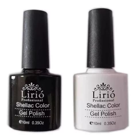 Esmalte Em Gel Liri Kit Branco E Preto Ml Seca Cabine Cor Outro