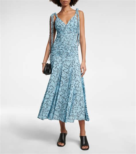 Proenza Schouler Floral Ruched Jersey Maxi Dress Proenza Schouler