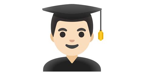 👨🏻‍🎓 Estudiante Hombre Tono De Piel Claro Emoji