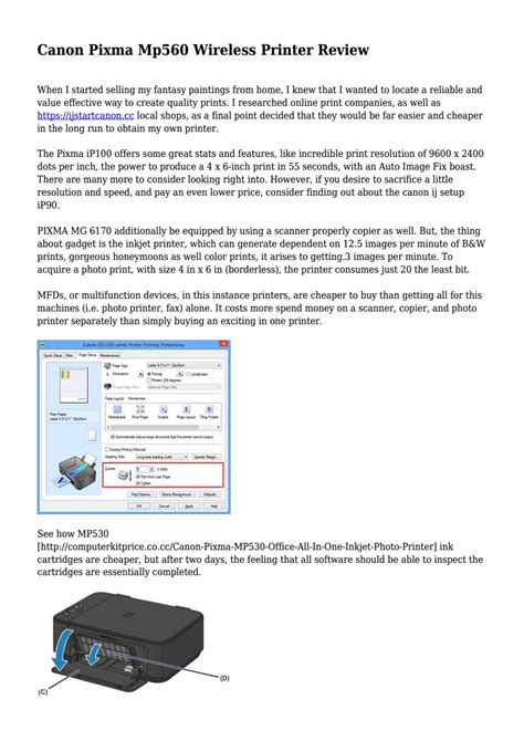 Canon Pixma Mp560 Wireless Printer Review by onmagdaily - Issuu