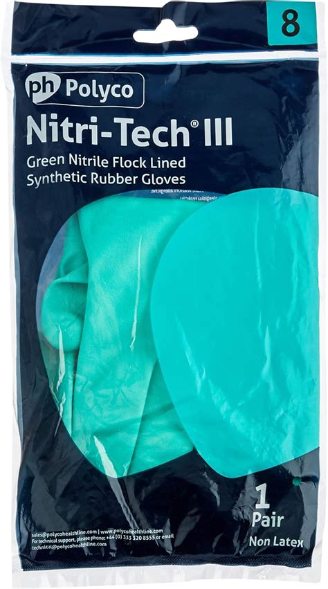 Polyco Gl36m 925 Nitri Tech Iii Chemical Resistant Gloves Single Pair