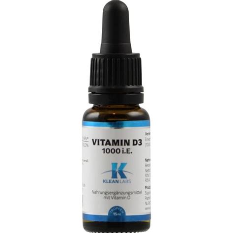 Vitamin D Iu Ml Klean Labs Vitalabo Online Shop Europe